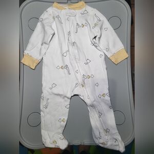 Carter's White and Yellow Footed One Piece